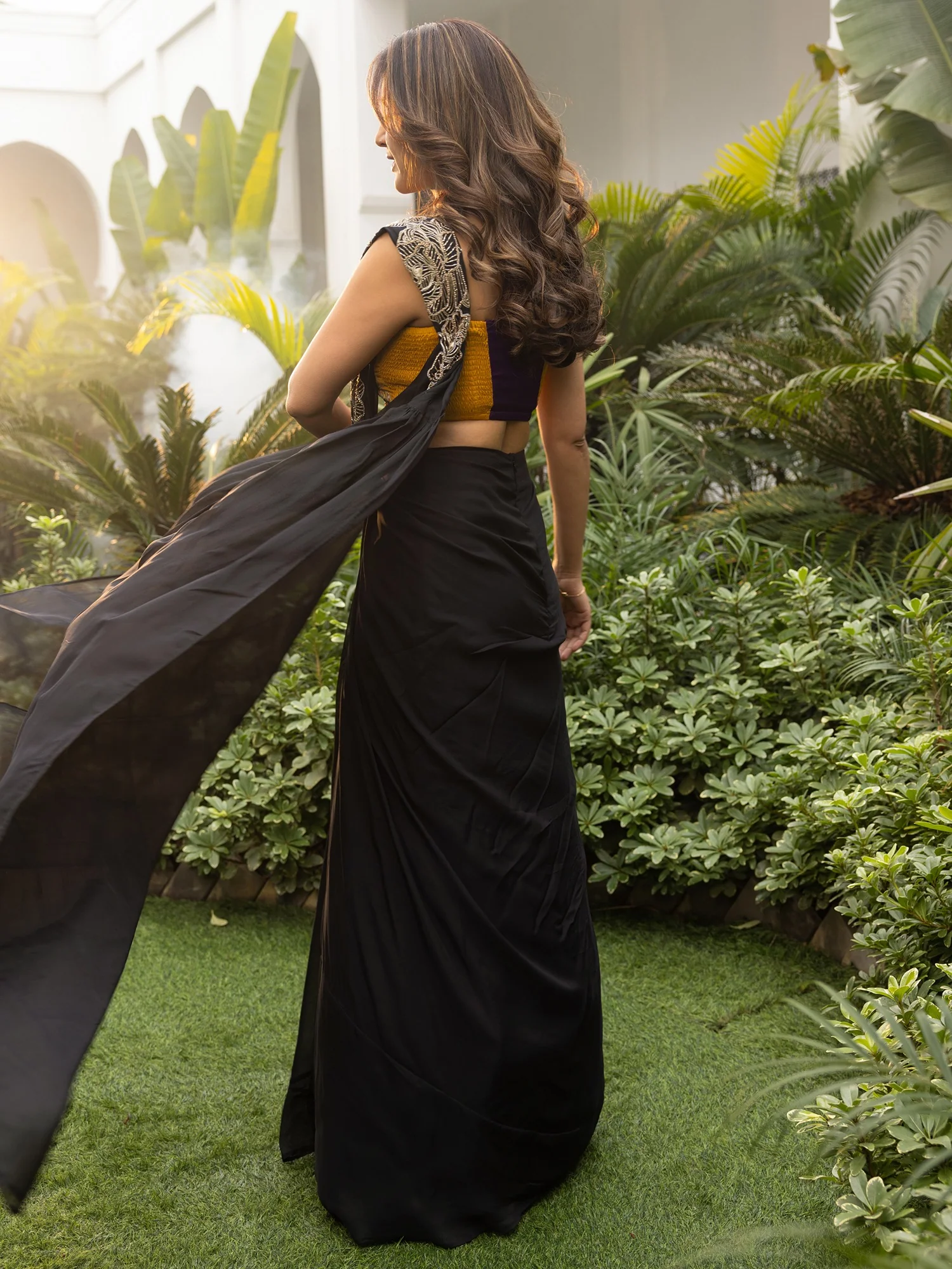 Tales Of Organza Black Saree - Image 5