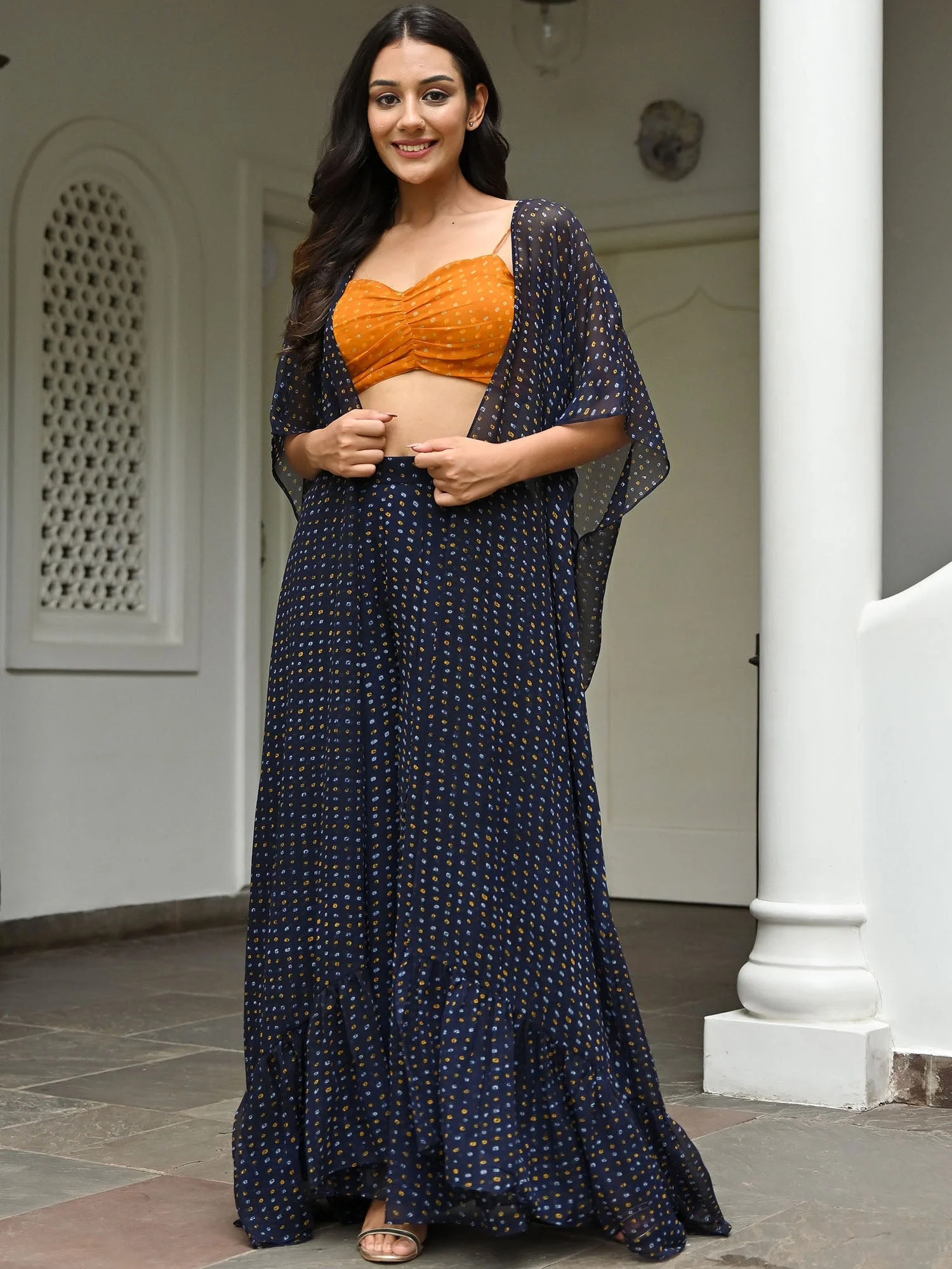 Blue Bandhani Coord set - Image 3