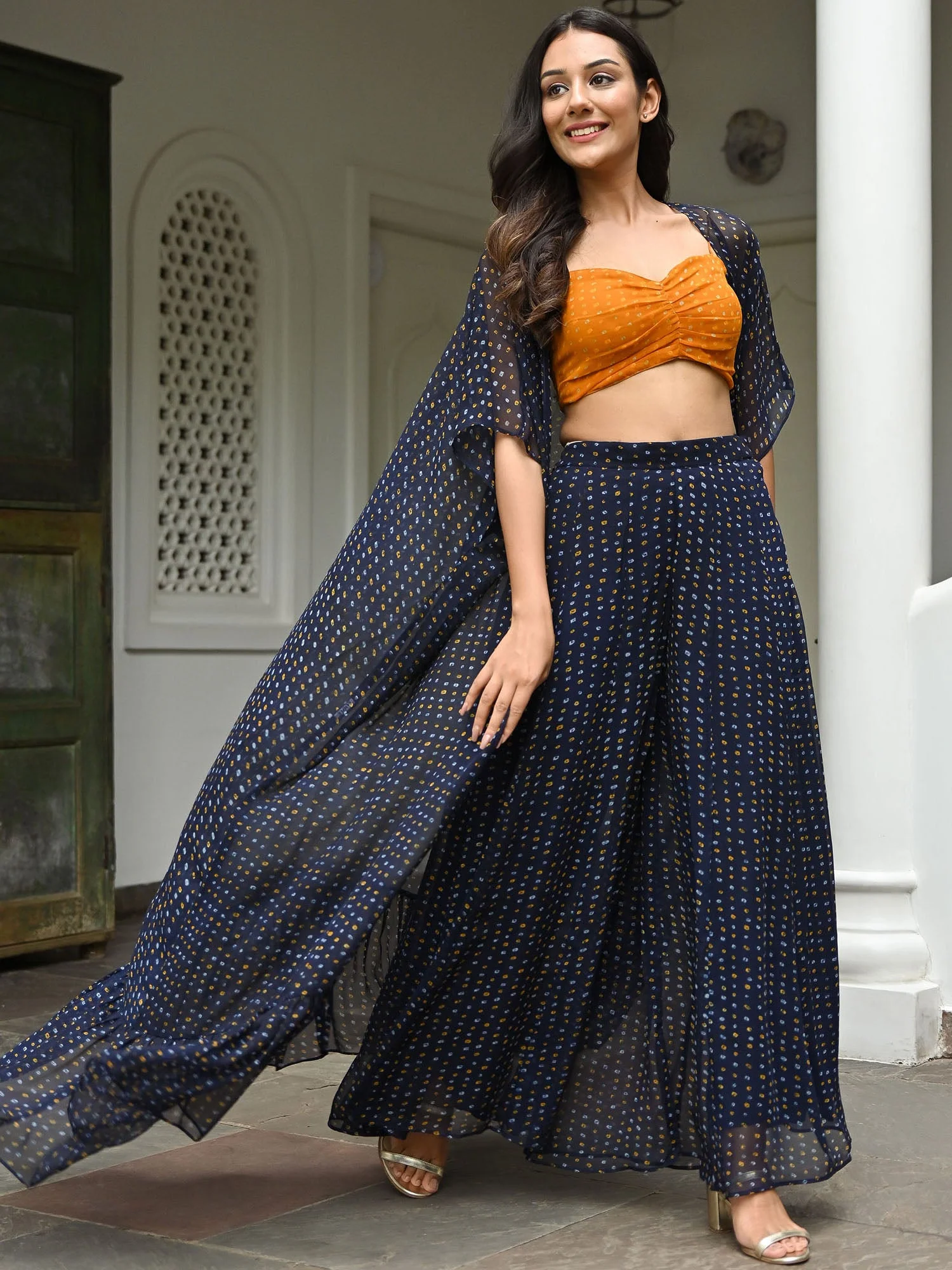 Blue Bandhani Coord set - Image 4