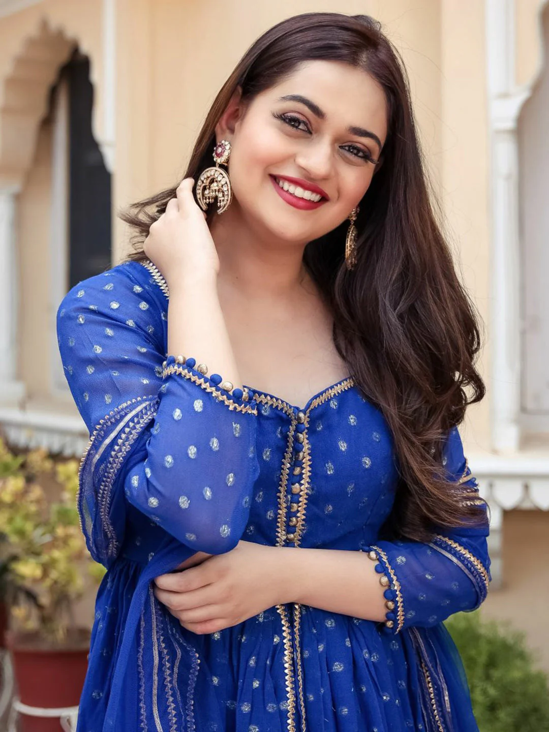 Blue Georgette Sharara Set - Image 3